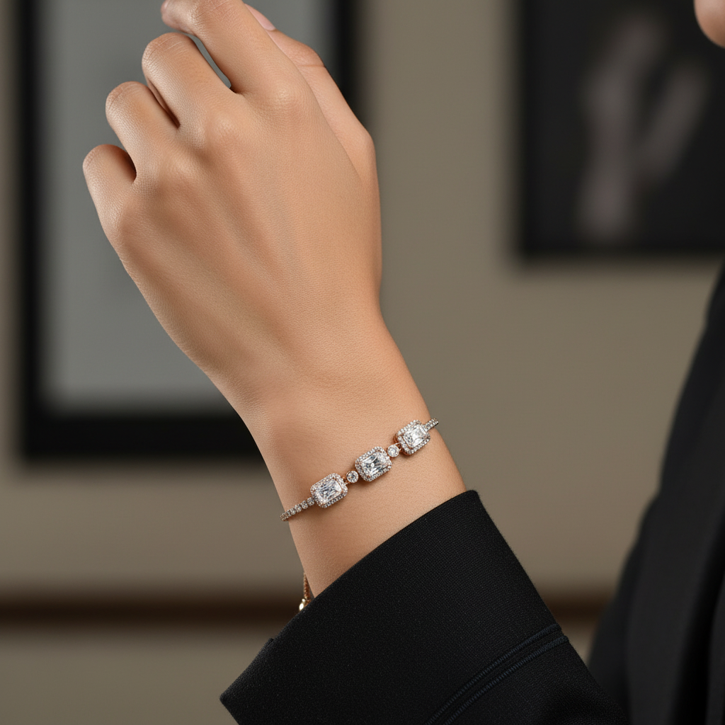 Radiant Link Bracelet (Rose Gold Finish)