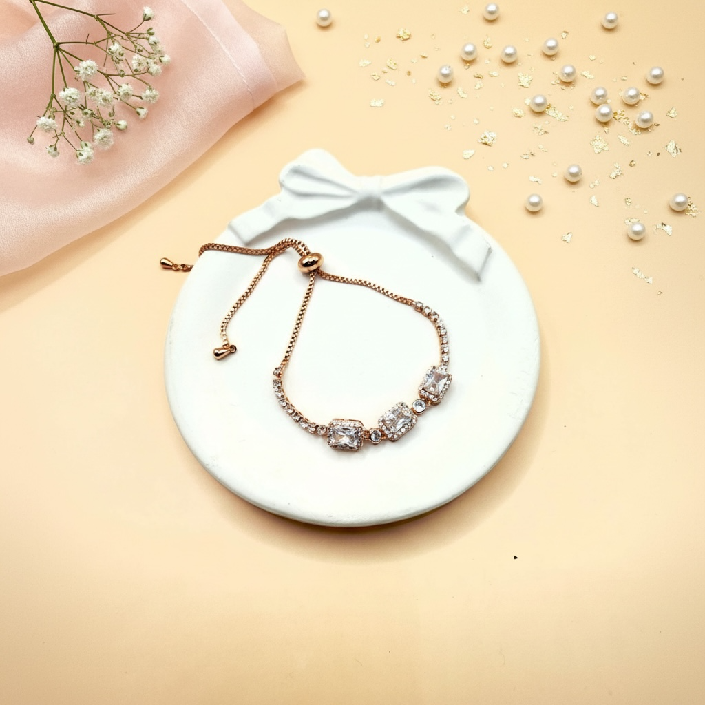 Radiant Link Bracelet (Rose Gold Finish)