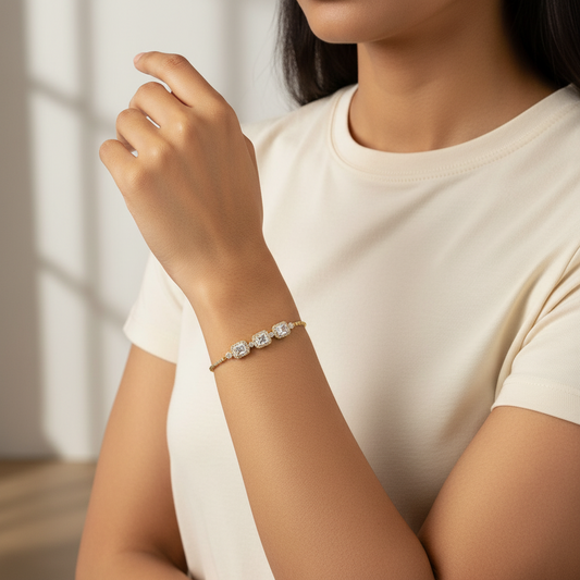 Radiant Link Bracelet (Rose Gold Finish)