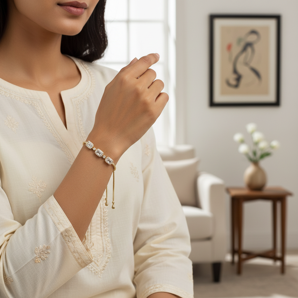 Radiant Link Bracelet (Gold Finish)