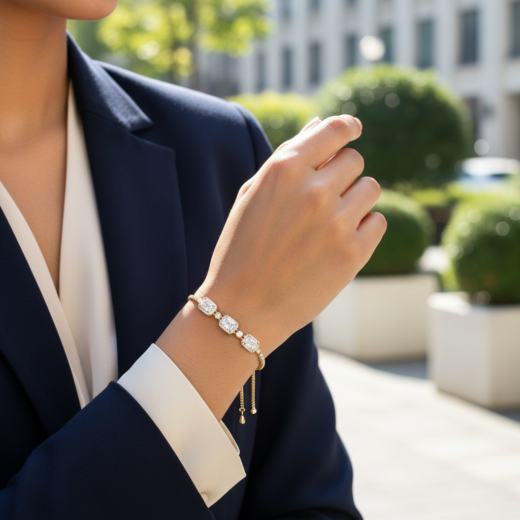 Radiant Link Bracelet (Gold Finish)