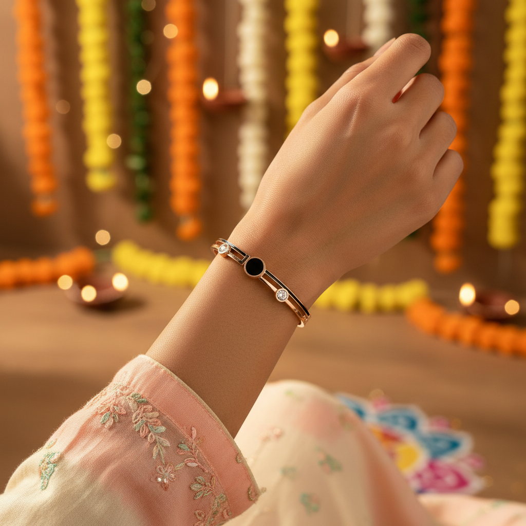 Midnight Halo Cuff (Rose Gold Tone)
