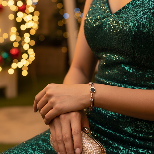 Midnight Halo Cuff (Rose Gold Tone)