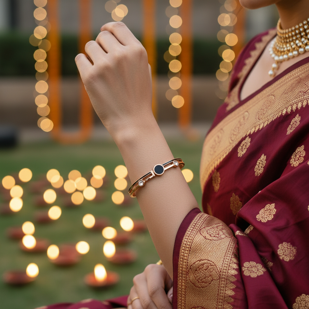 Midnight Halo Cuff (Rose Gold Tone)