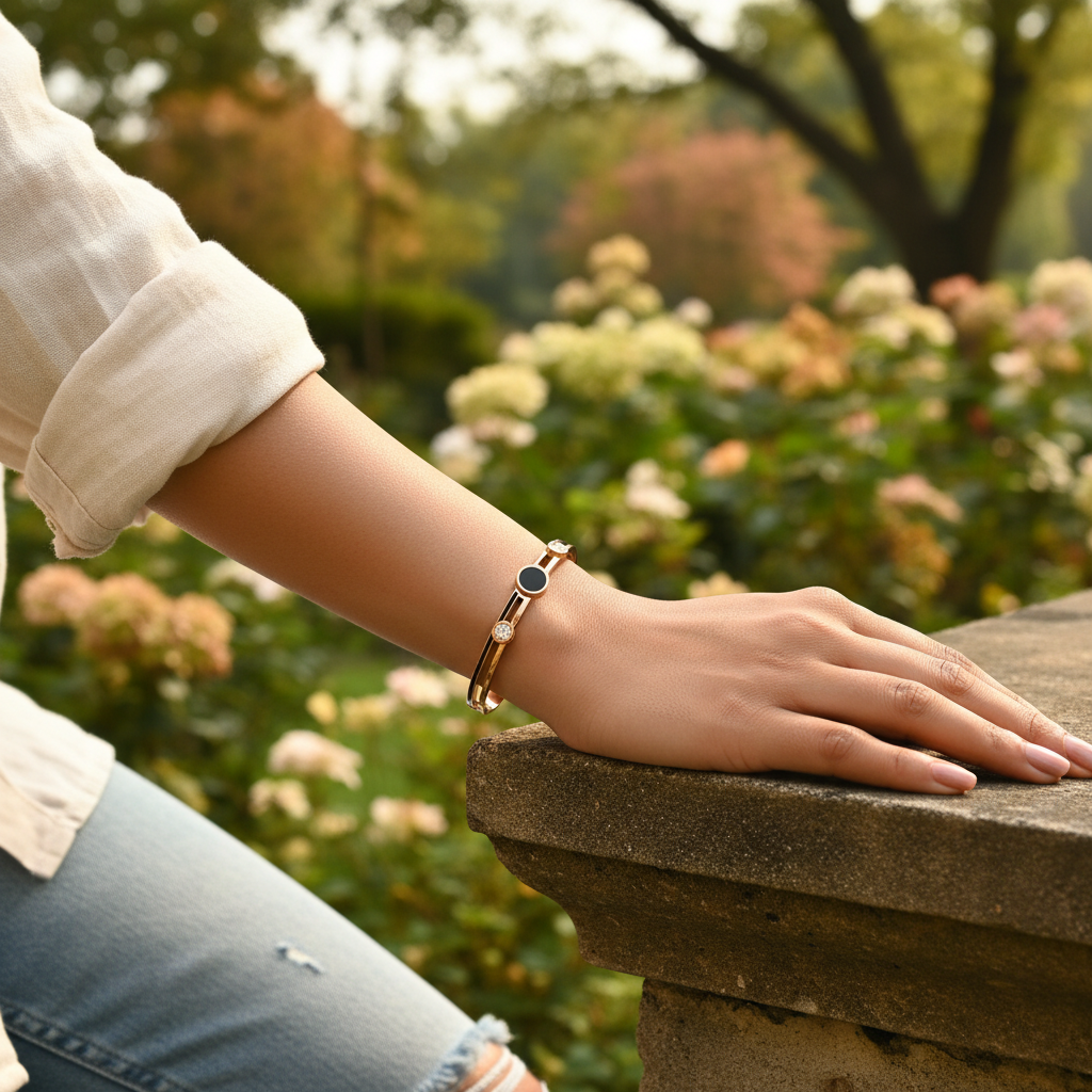 Midnight Halo Cuff (Rose Gold Tone)