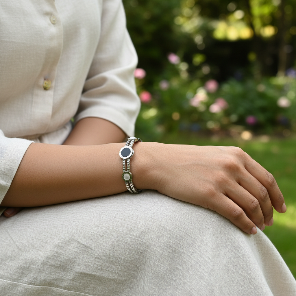 Eclipse Time Cuff (Silver Finish)