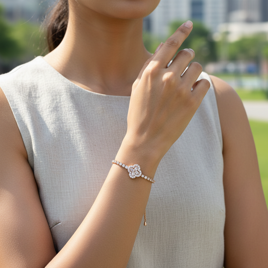 Blossom Spark Bracelet (Rose Gold Finish)