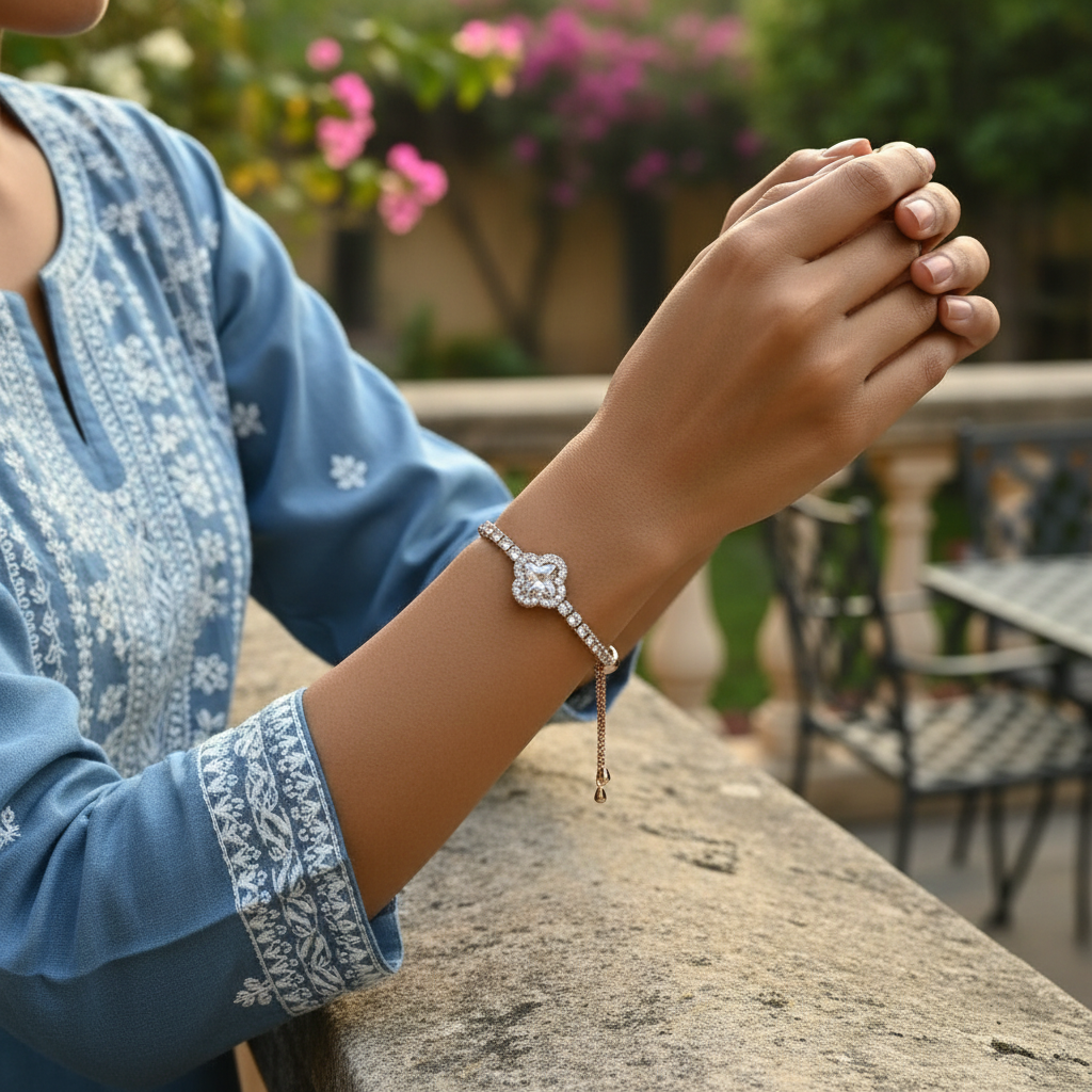 Blossom Spark Bracelet (Rose Gold Finish)