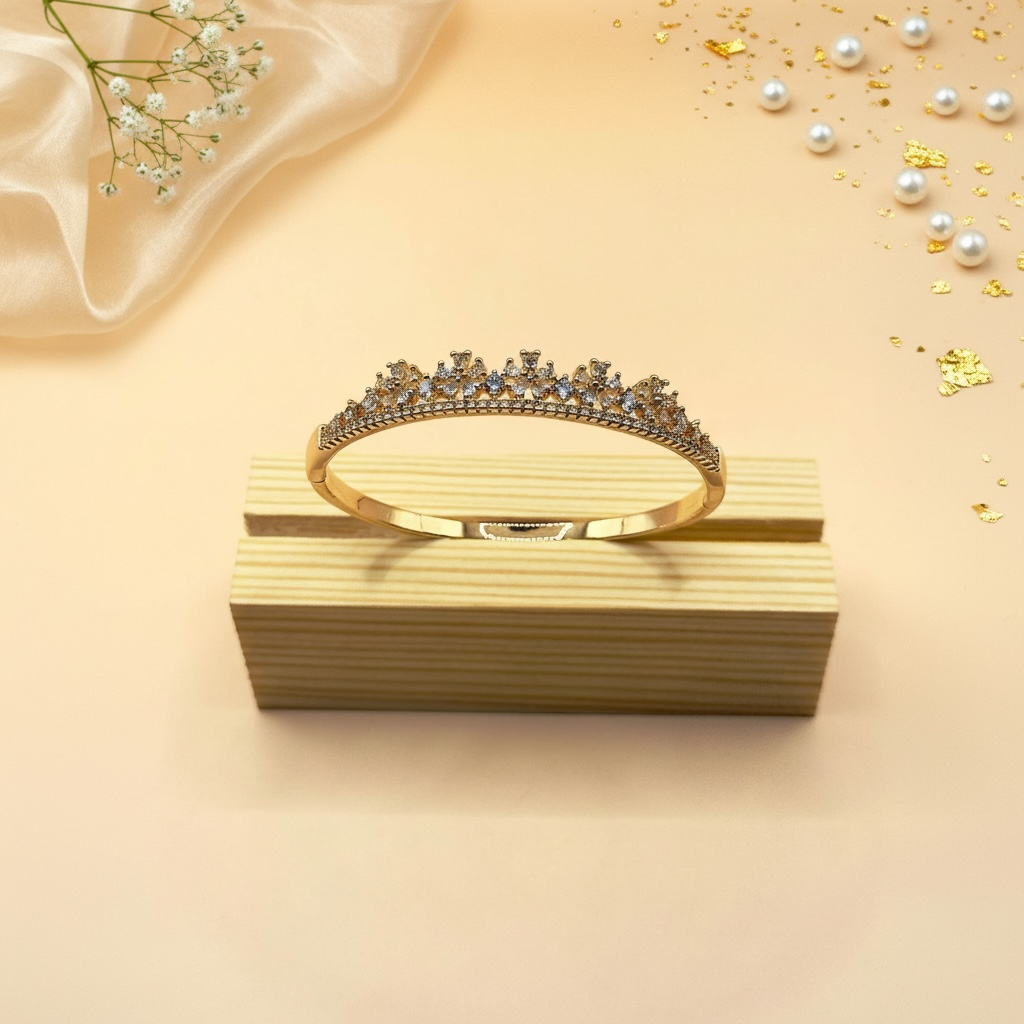 Crown Spark Bracelet (Gold Finish)