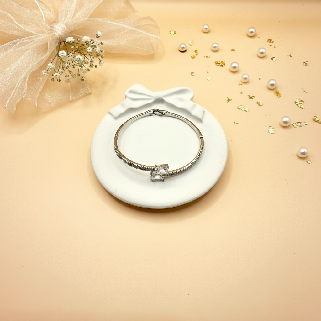 Twin Radiance Bracelet (Silver Finish)