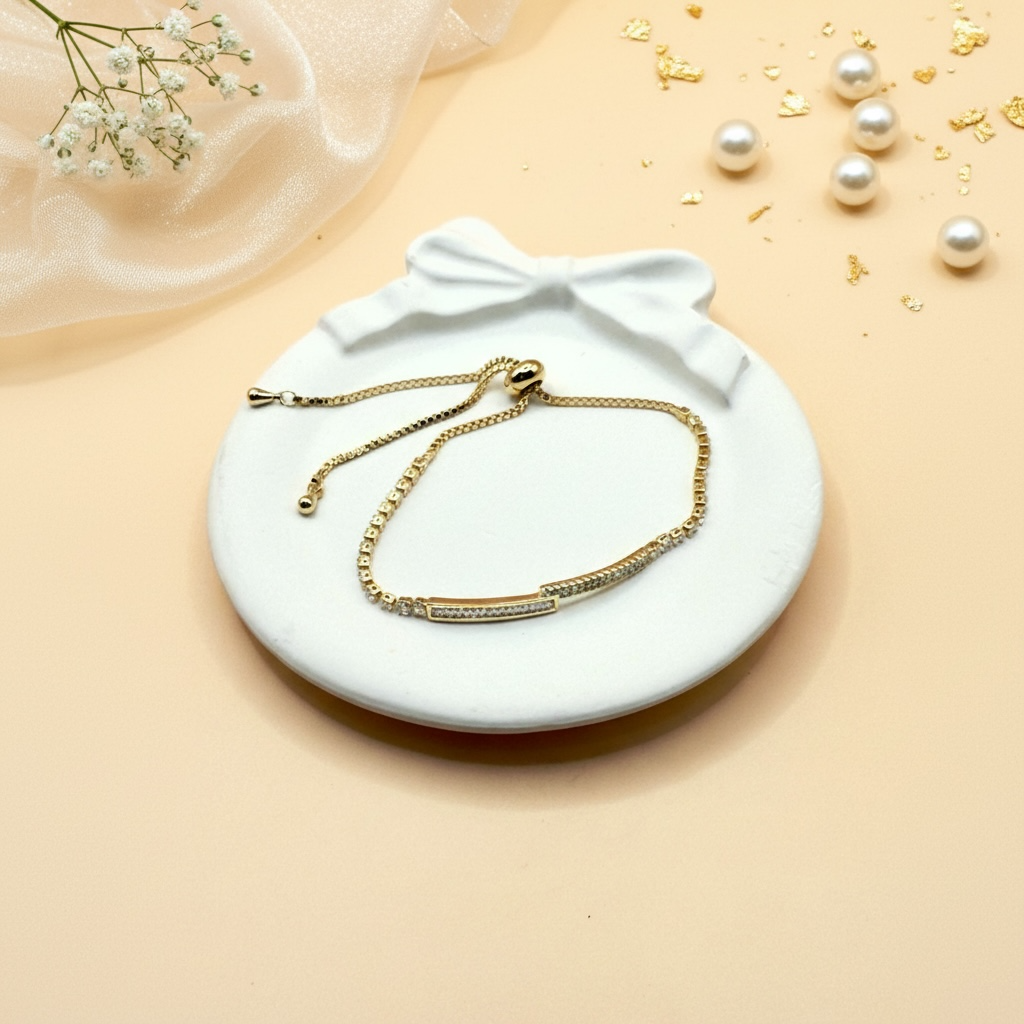Linear Spark Bracelet (Gold Finish)