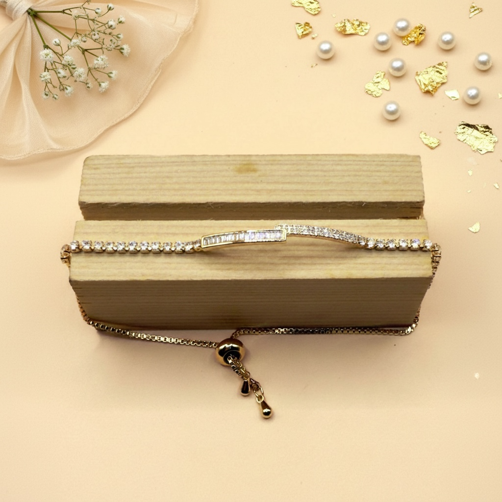 Linear Spark Bracelet (Gold Finish)