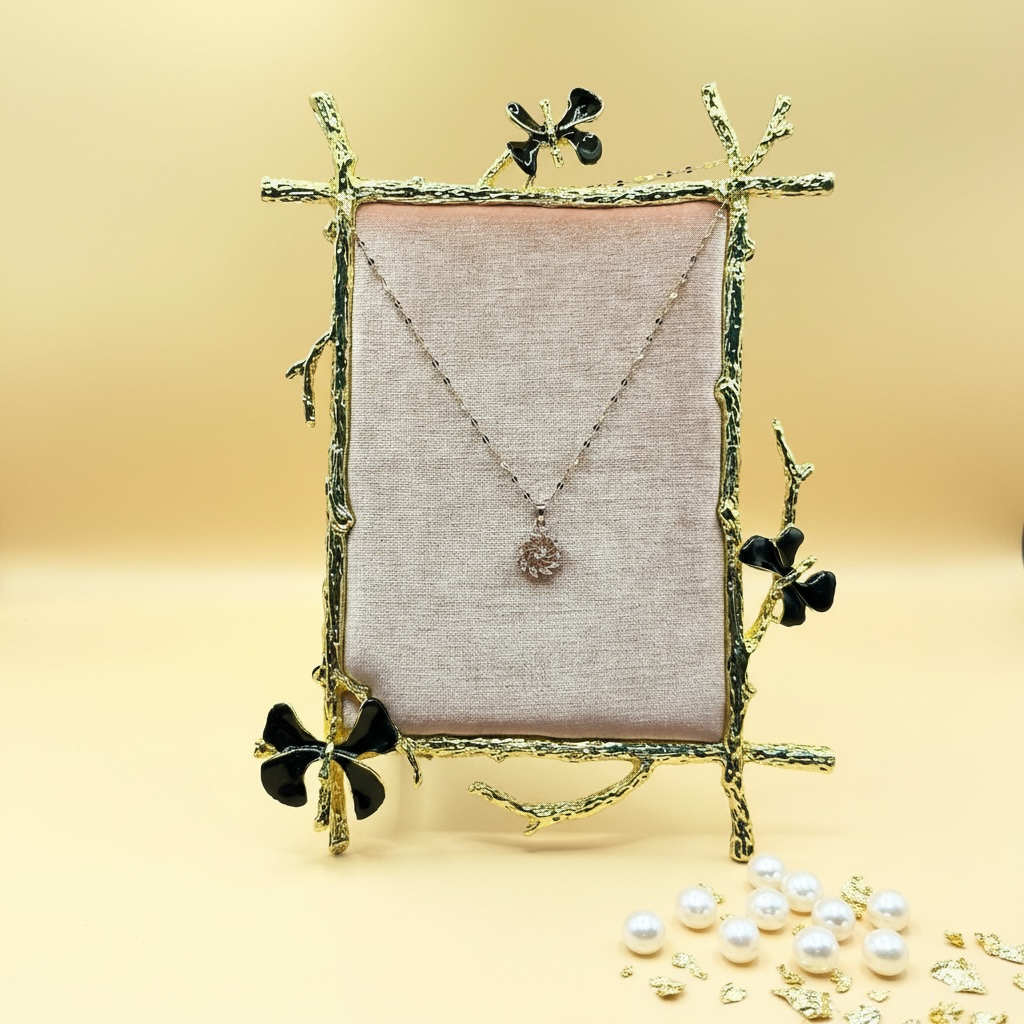 Radiant Swirl Pendant Chain (Rose Gold Finish)