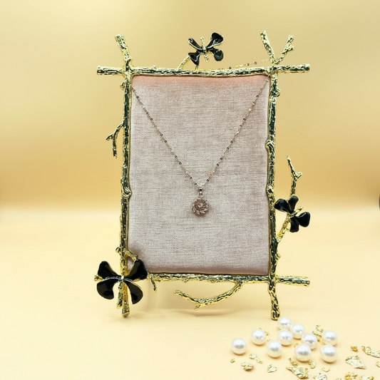 Radiant Swirl Pendant Chain (Rose Gold Finish)
