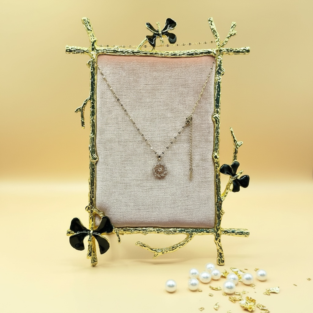 Radiant Swirl Pendant Chain (Rose Gold Finish)