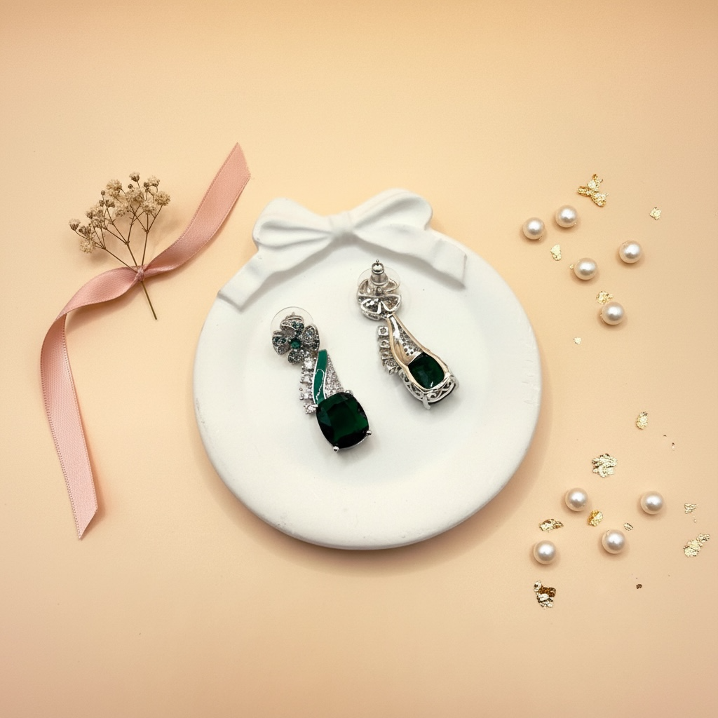 Emerald Bloom Set (American Diamonds)