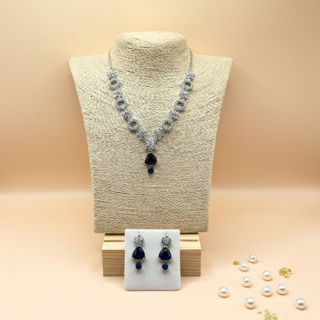 Midnight Sapphire Set (American Diamonds)