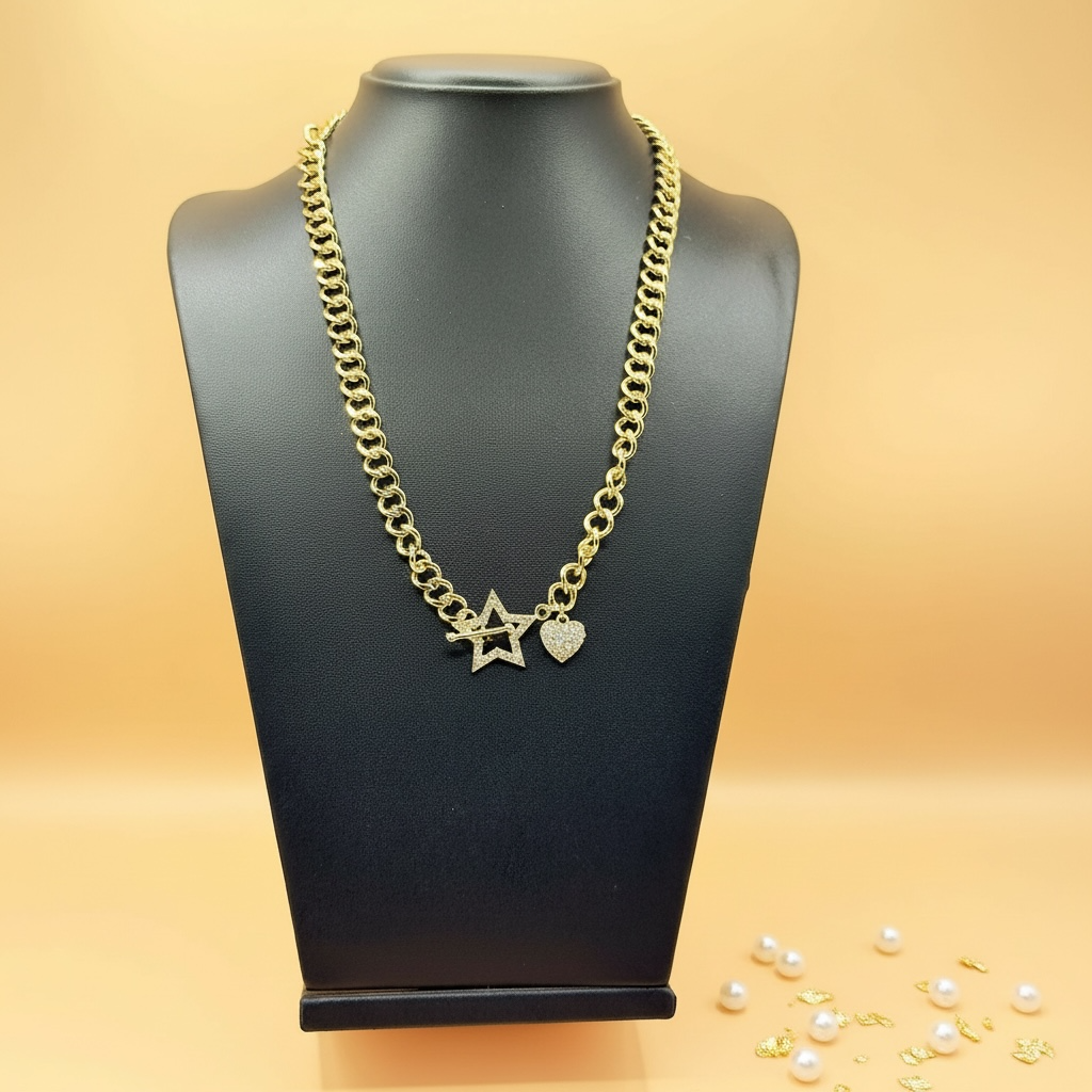 Star Love Chain (Gold Tone)
