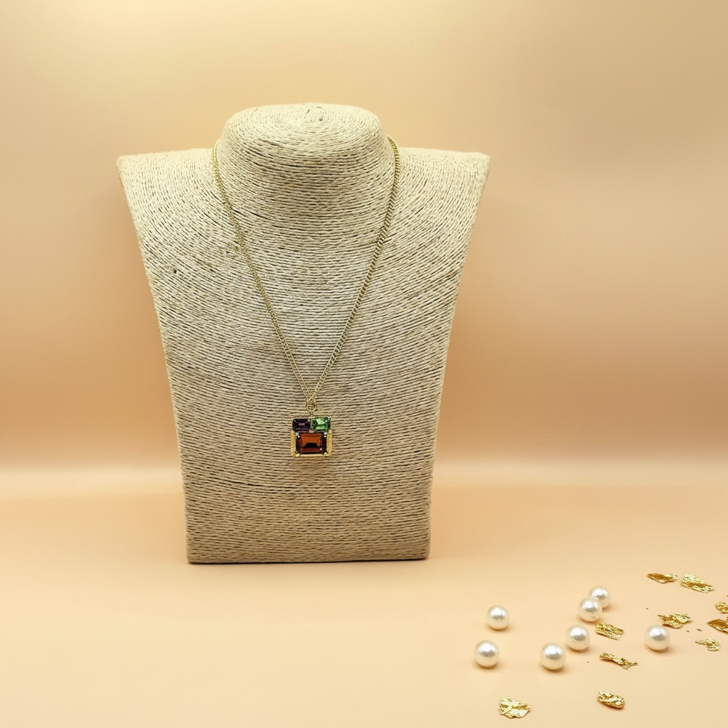 Jewel Box Pendant Necklace (Swarovski Crystals)