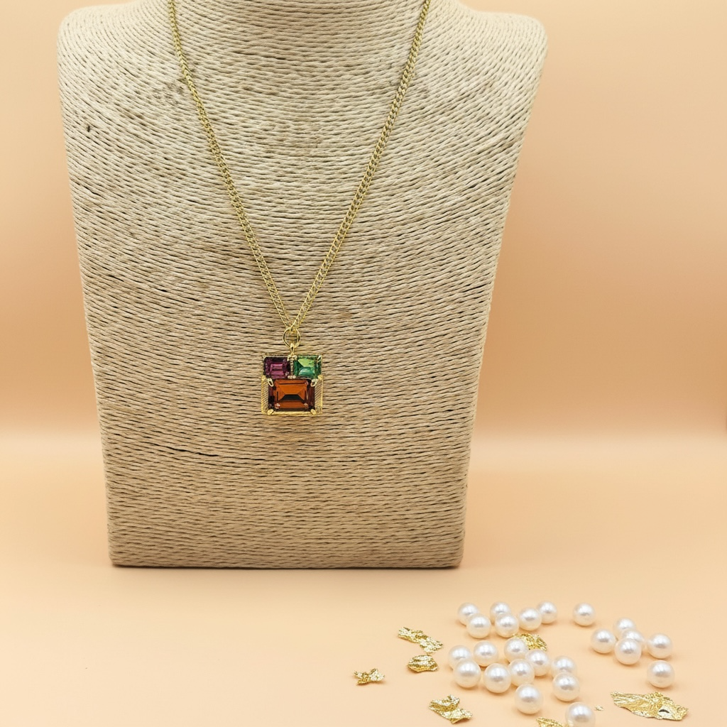 Jewel Box Pendant Necklace (Swarovski Crystals)
