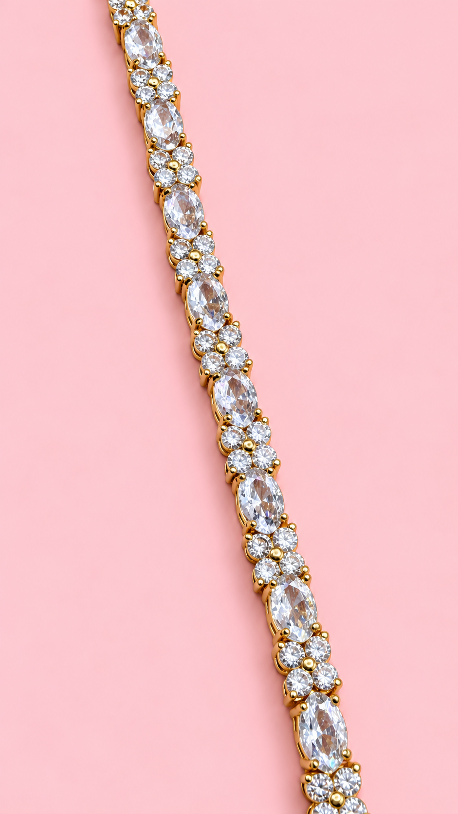 Tennis Bracelet - Gold Finish - New Arrival