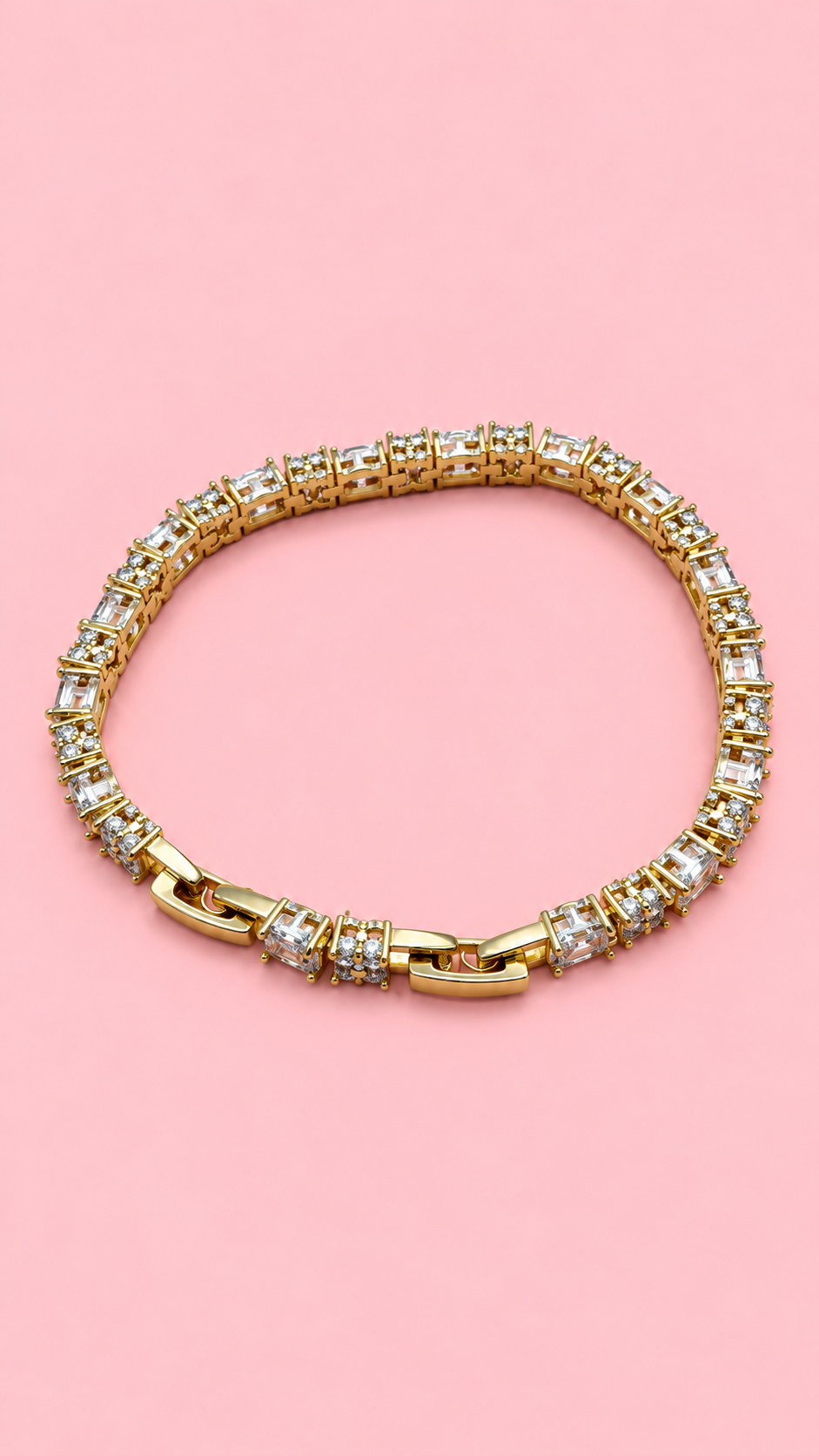 Tennis Bracelet - Gold Finish - New Arrival