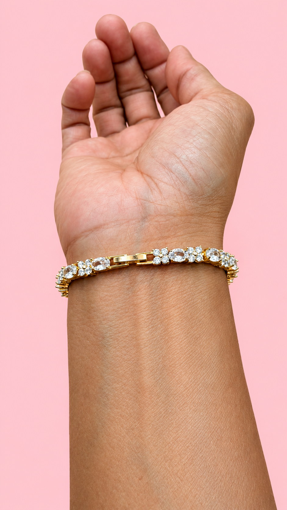 Tennis Bracelet - Gold Finish - New Arrival