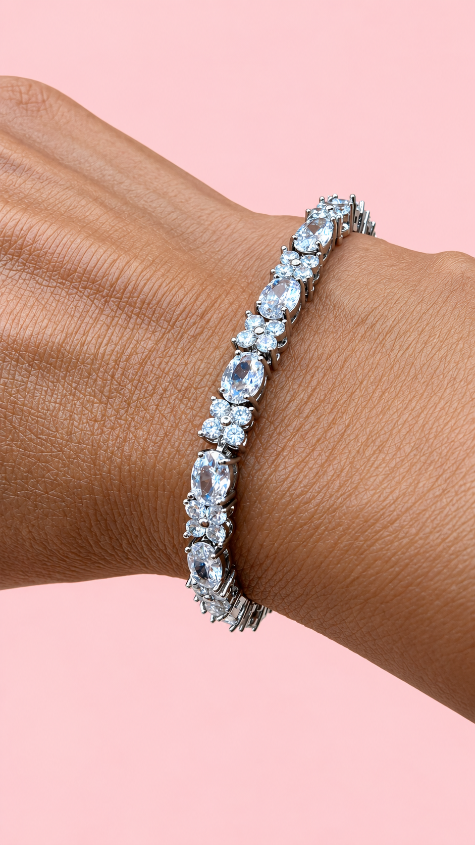 Tennis Bracelet - Silver Finish-New Arrival