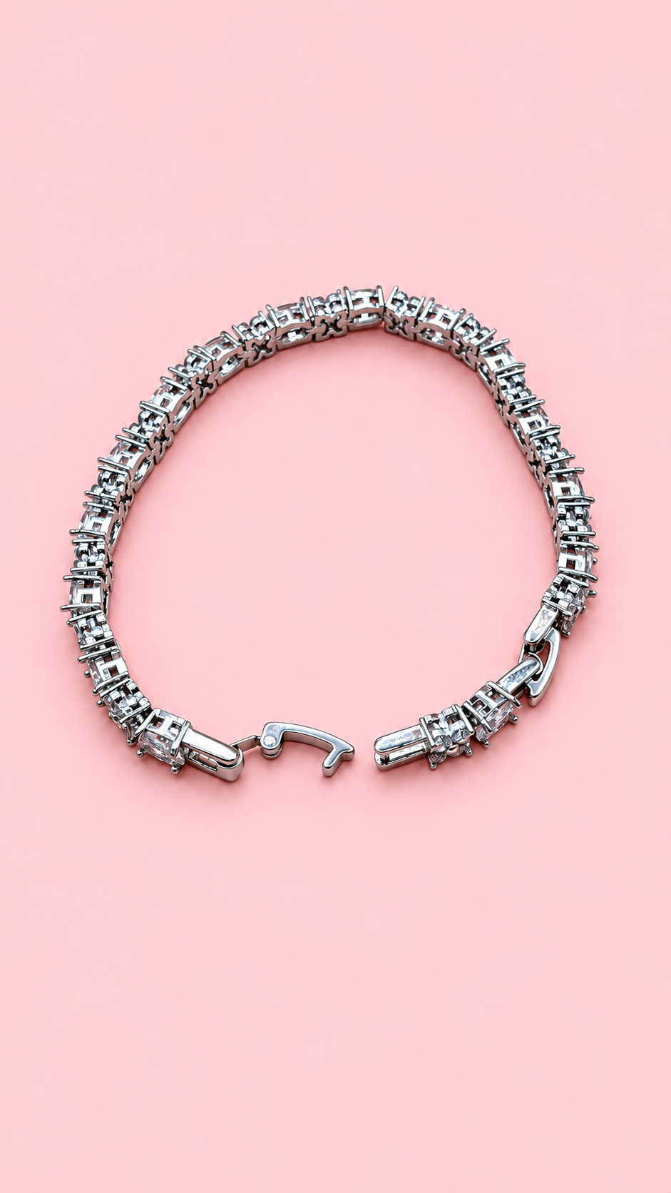 Tennis Bracelet - Silver Finish-New Arrival