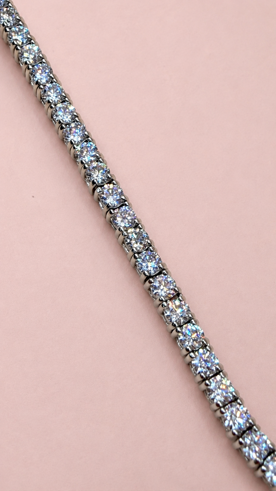 Tennis Necklace - Silver Finish-New Arrival