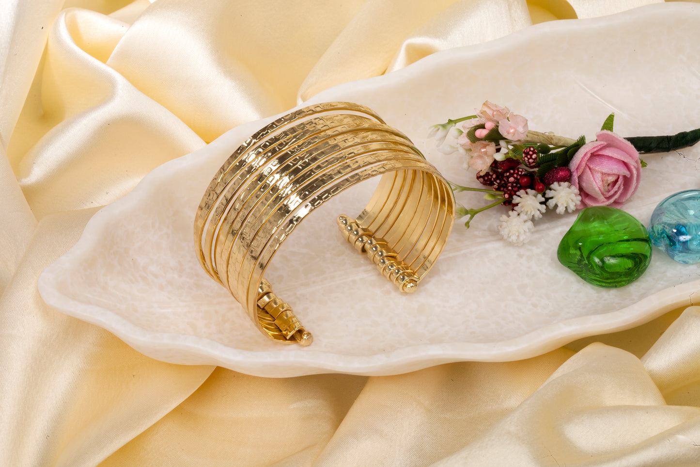 Golden Rhythm - Multi-Band Cuff Bracelet