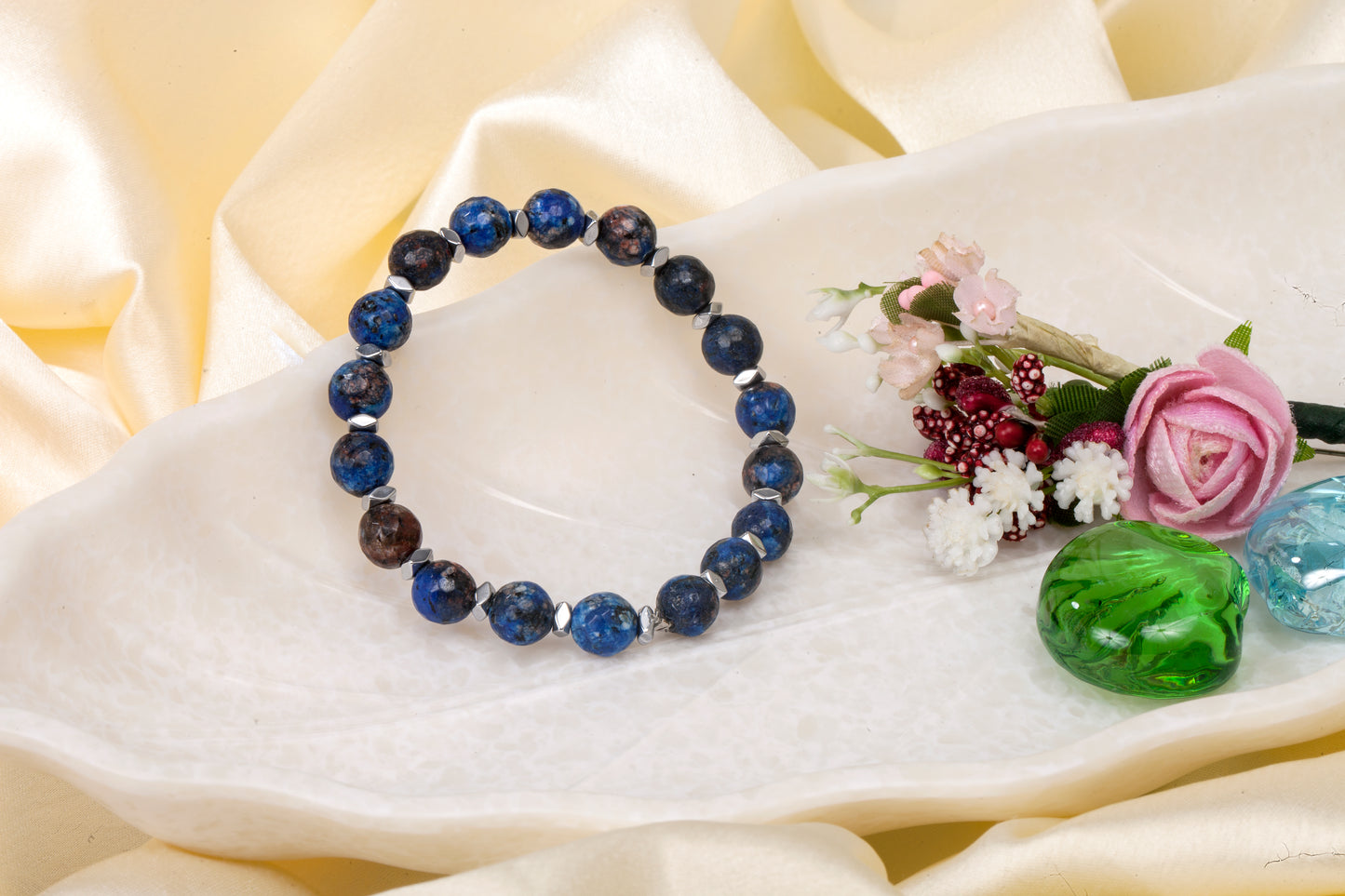 Celestial Grounding - Lapis Lazuli Stretch Bracelet