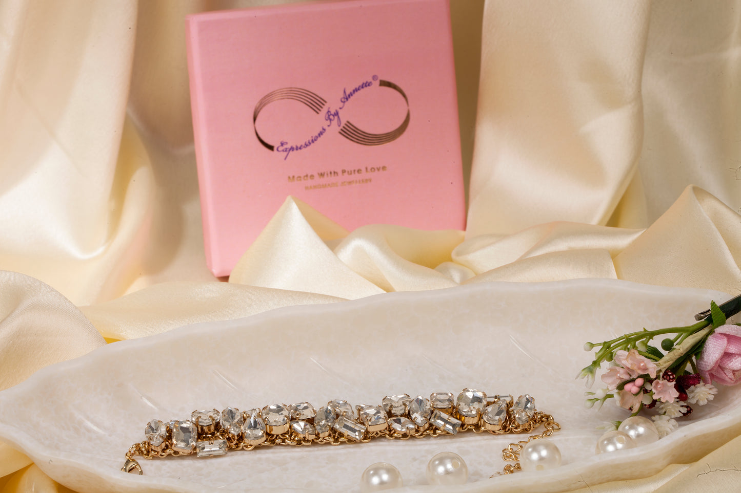Crystal Cascade Statement Bracelet