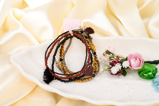 Earth & Ember - Boho Beaded Bracelet Set