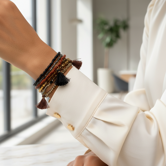 Earth & Ember - Boho Beaded Bracelet Set