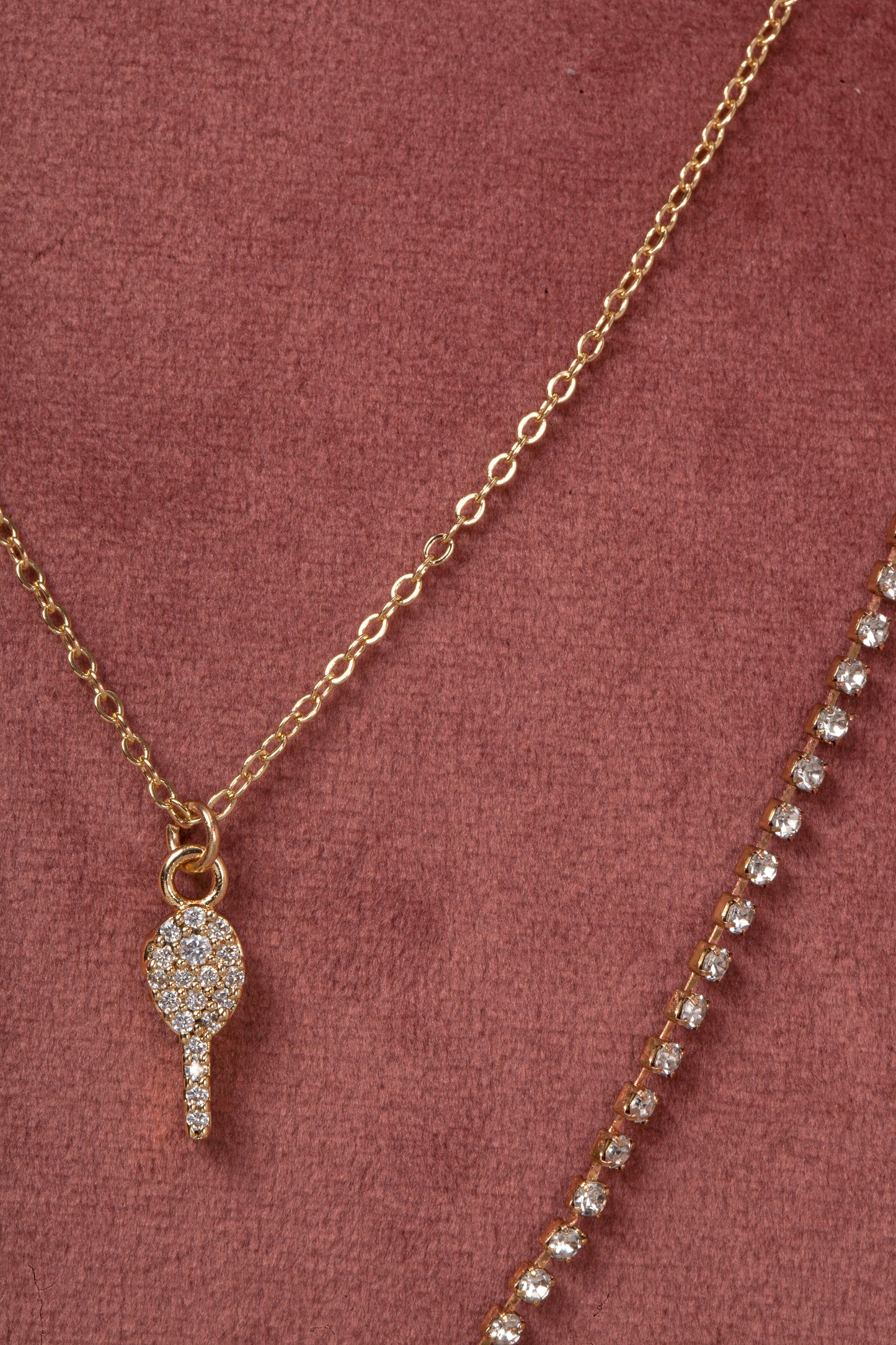 Starlight Whisper - Layered Pendant & Crystal Chain Necklace