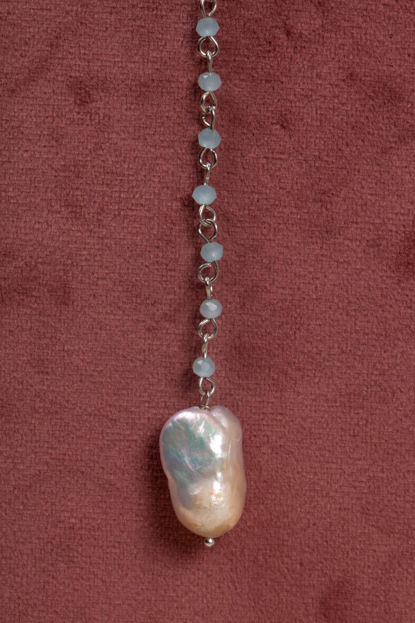 Sea Mist Baroque Y-Necklace