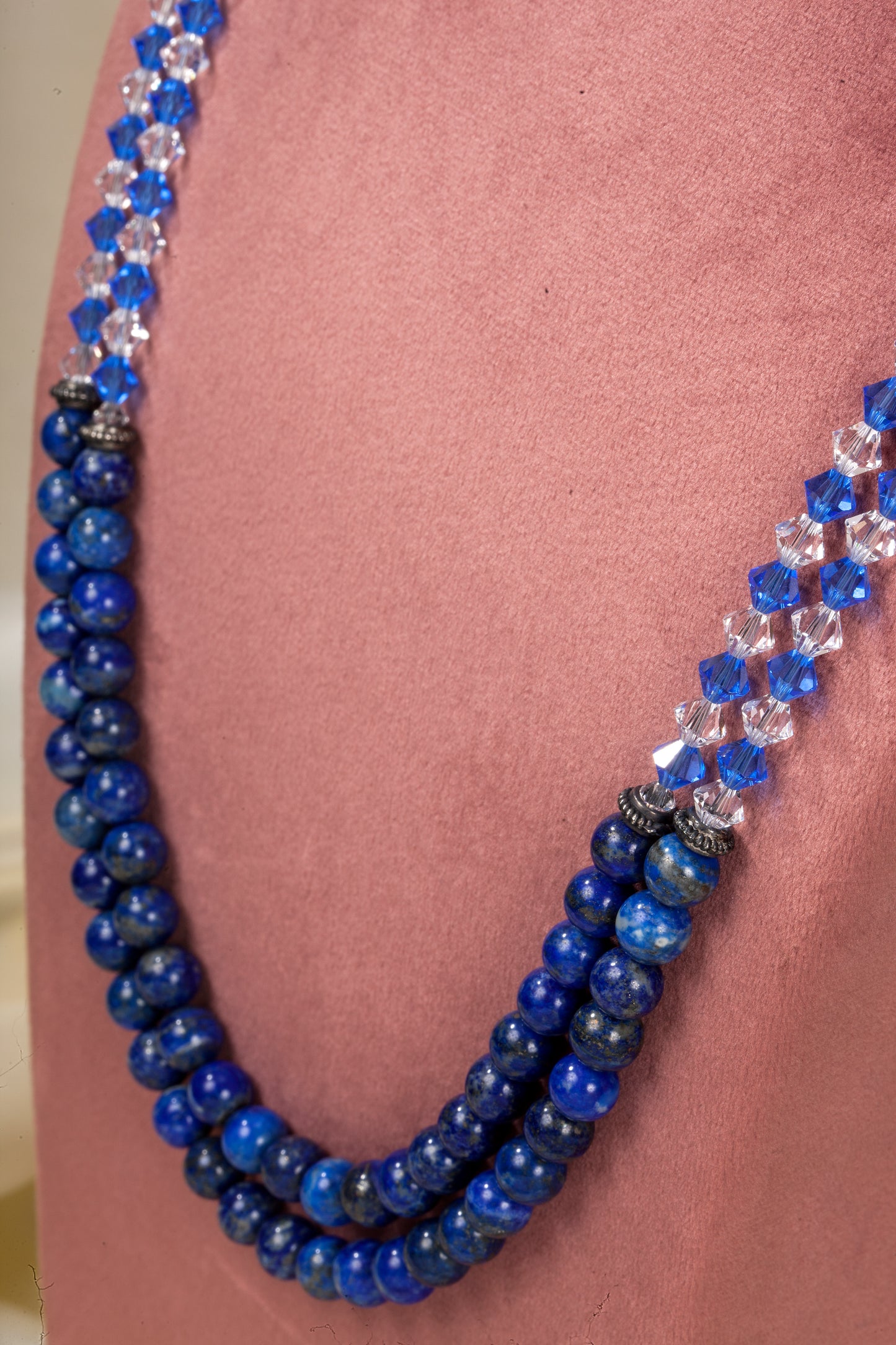 Royal Radiance - Lapis Lazuli & Swarovski Crystal Necklace