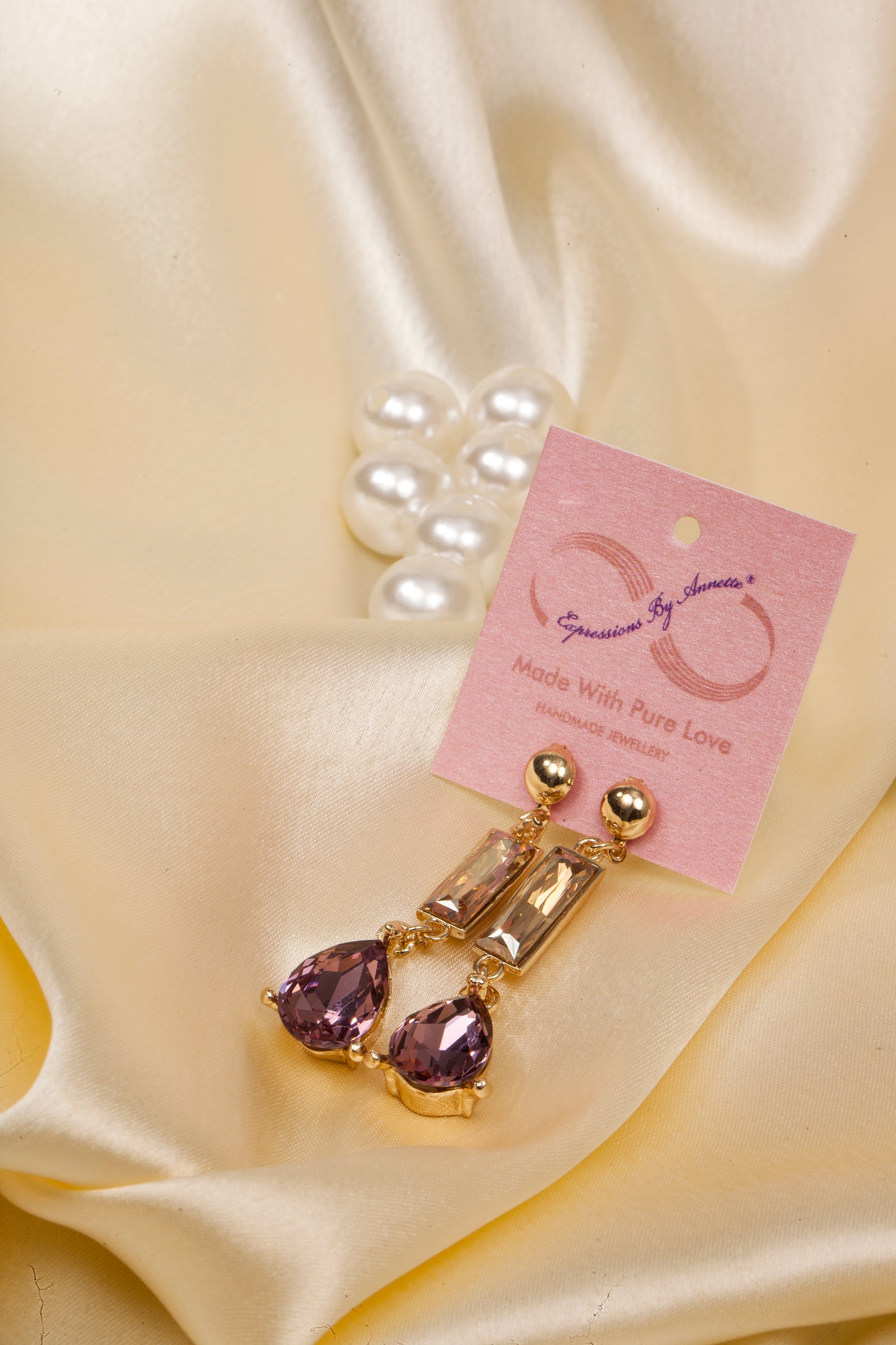 Swarovski Blush Radiance Drop Earrings