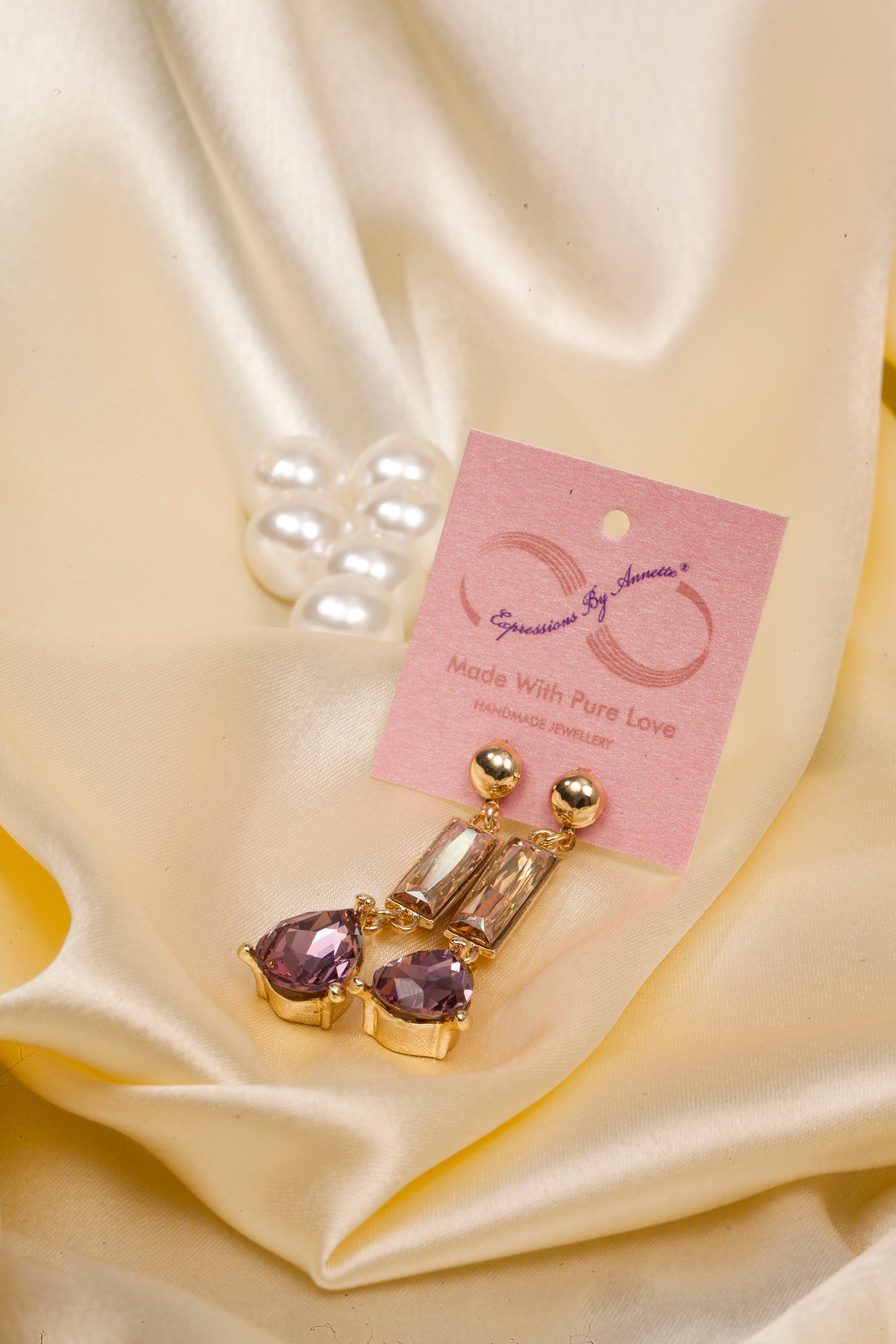 Swarovski Blush Radiance Drop Earrings