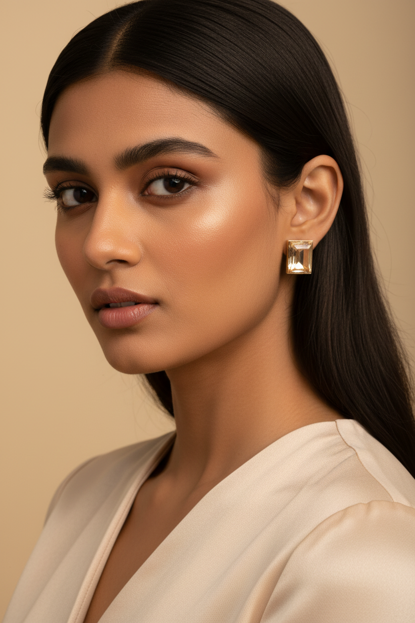 Champagne Glow Swarovski Studs