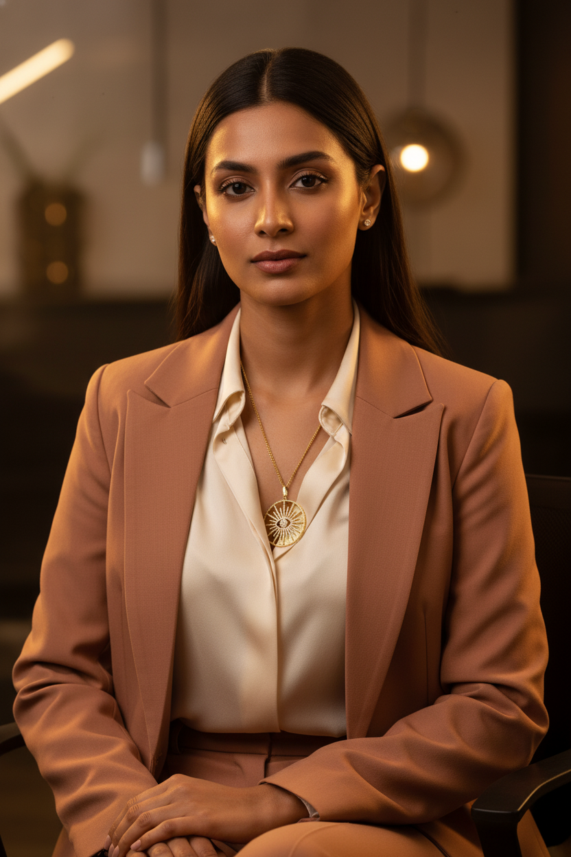 Radiant Eye Pendant Necklace (18K Gold Finish)
