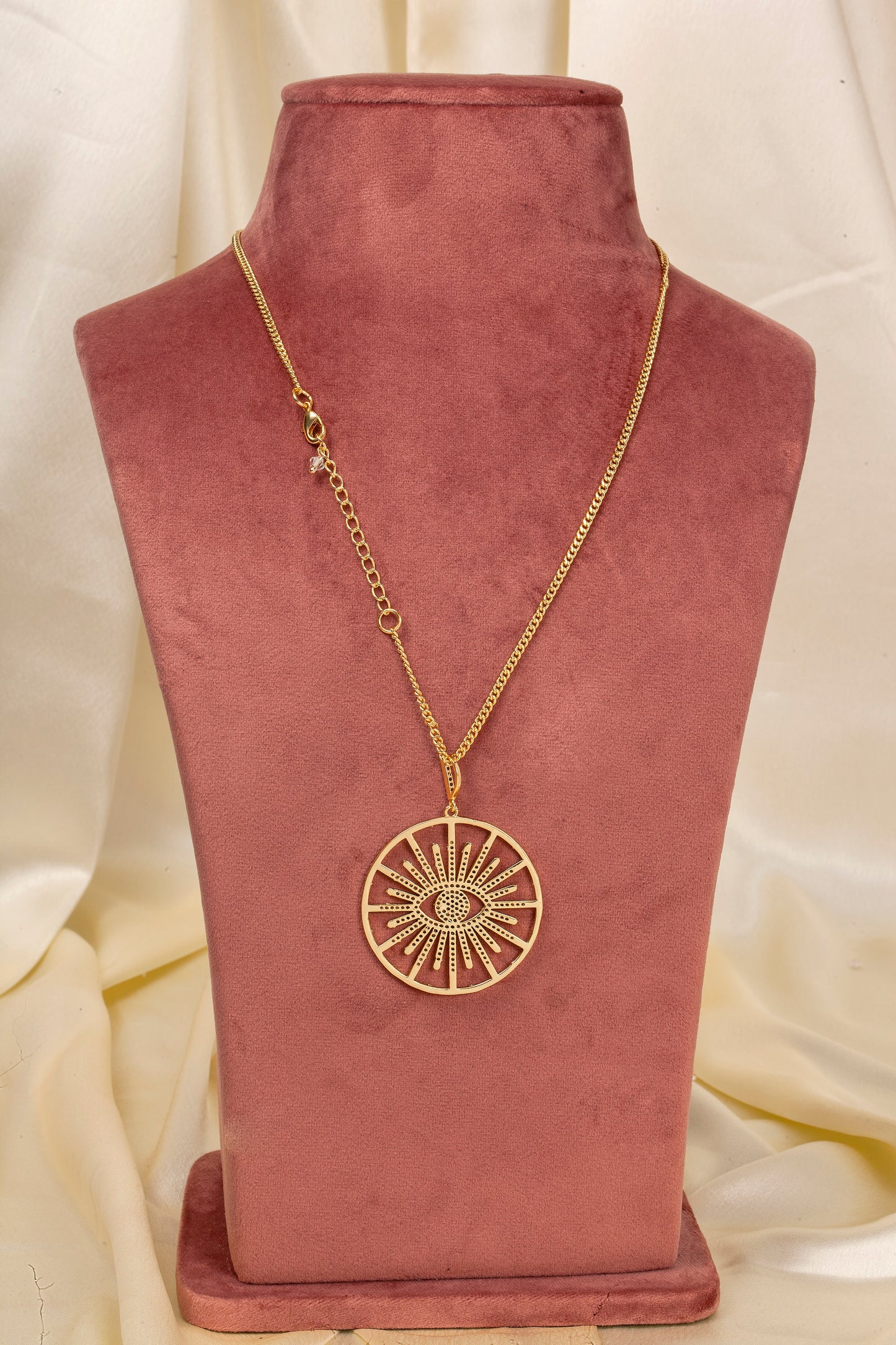 Radiant Eye Pendant Necklace (18K Gold Finish)