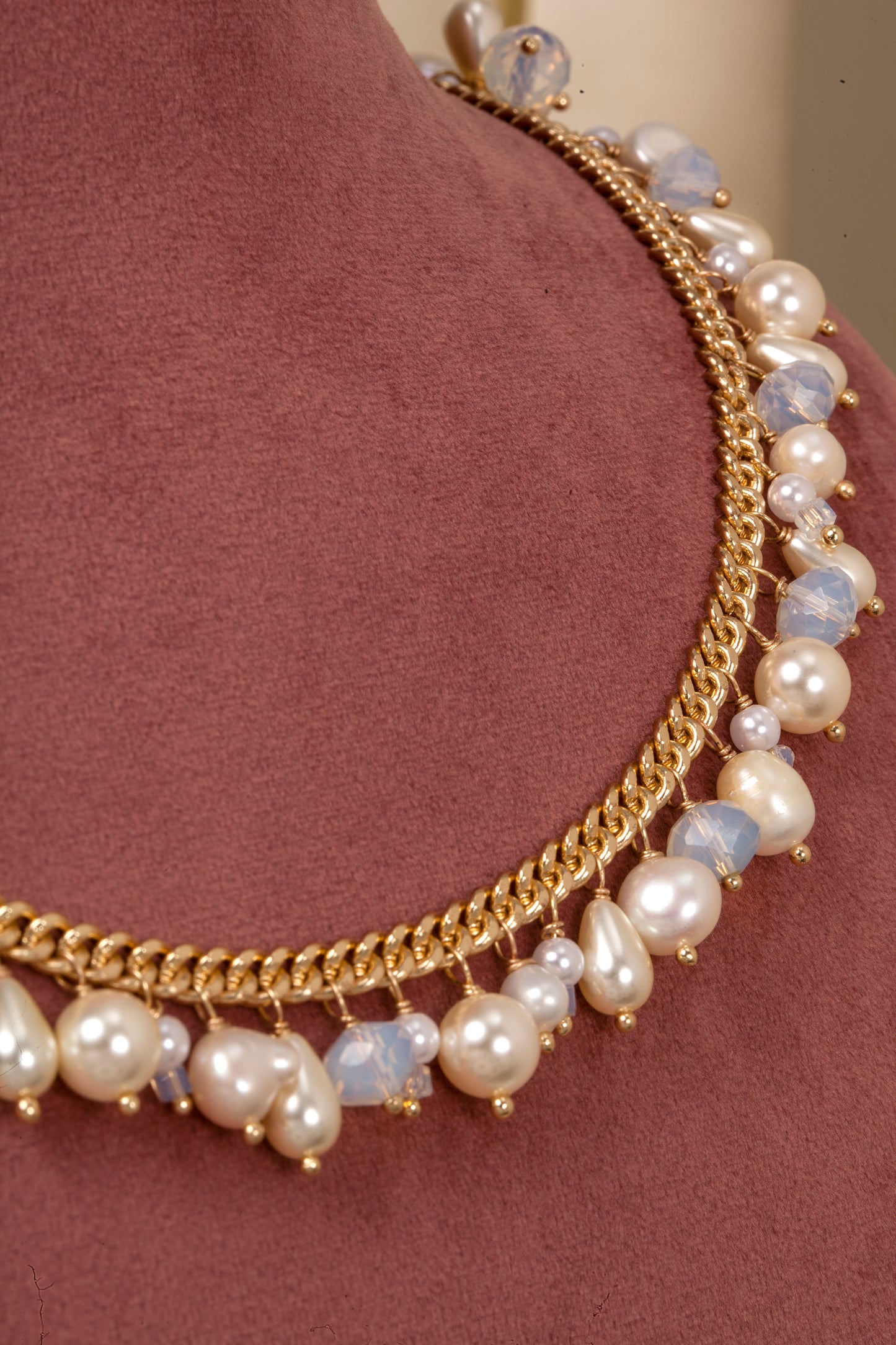 Lustre Cascade Swarovski Pearl Necklace