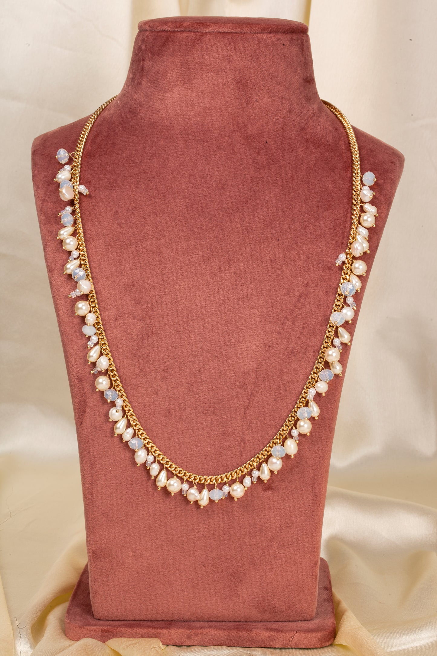 Lustre Cascade Swarovski Pearl Necklace