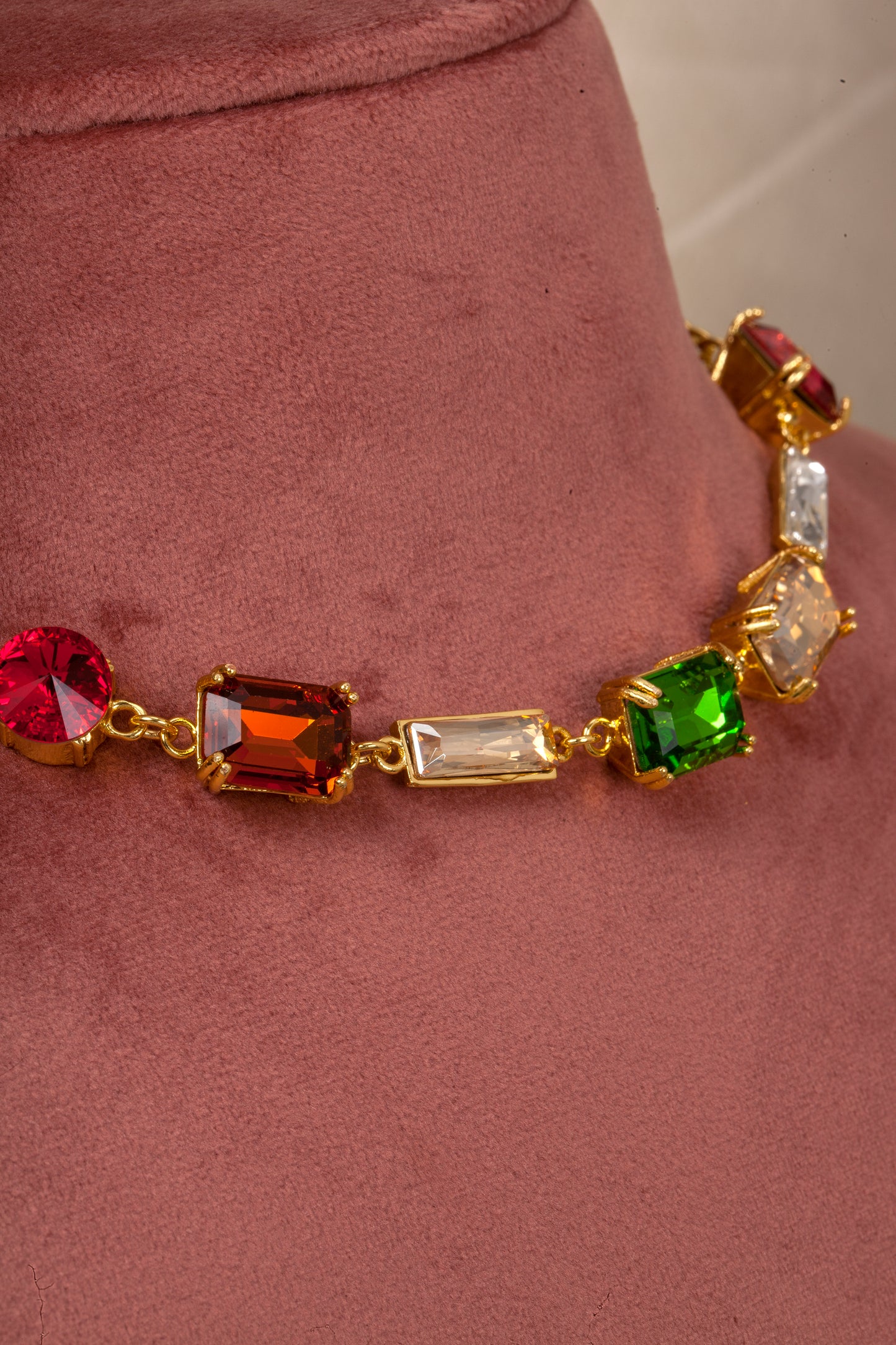 Jewel Symphony Swarovski Necklace (18K Gold Finish)