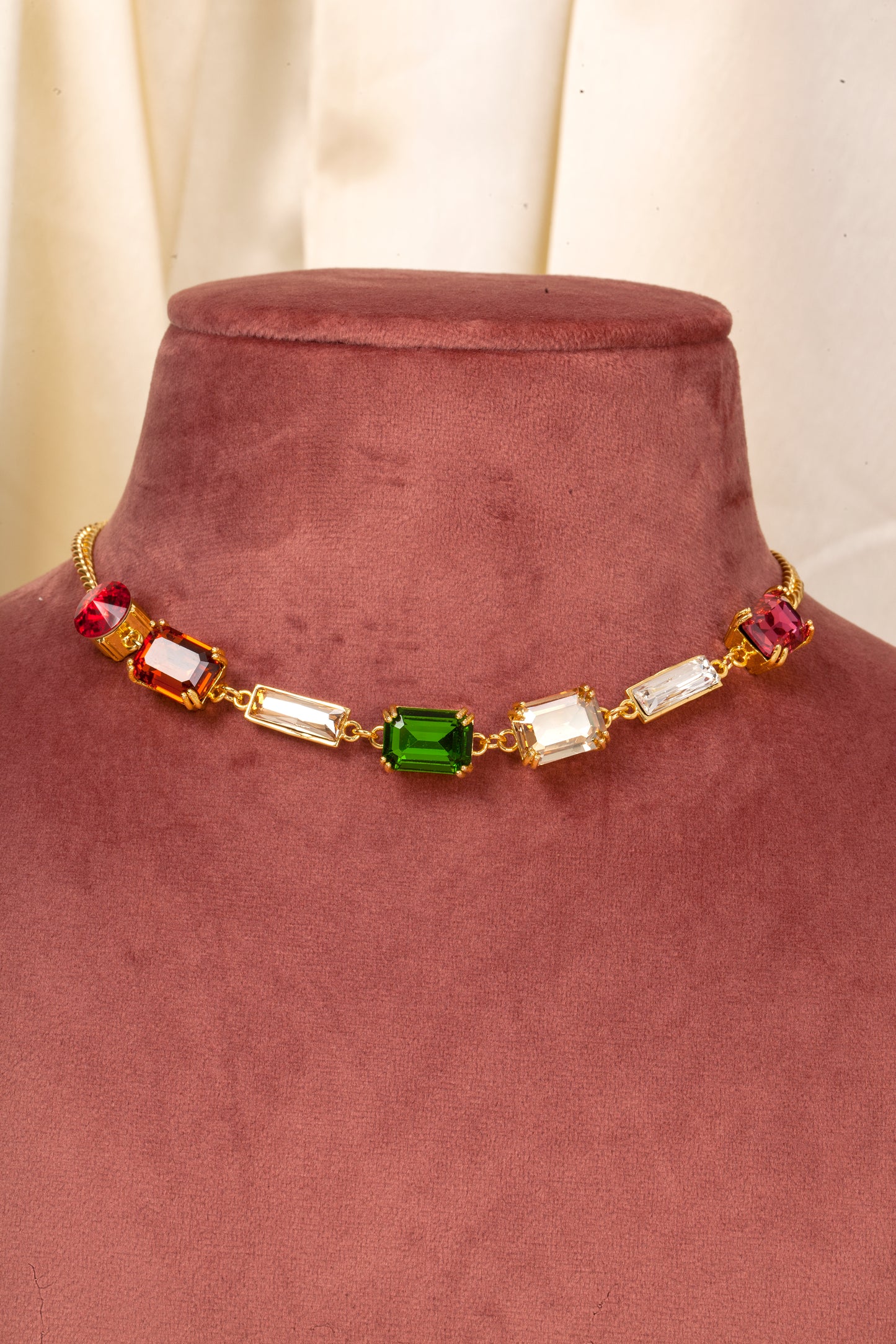 Jewel Symphony Swarovski Necklace (18K Gold Finish)