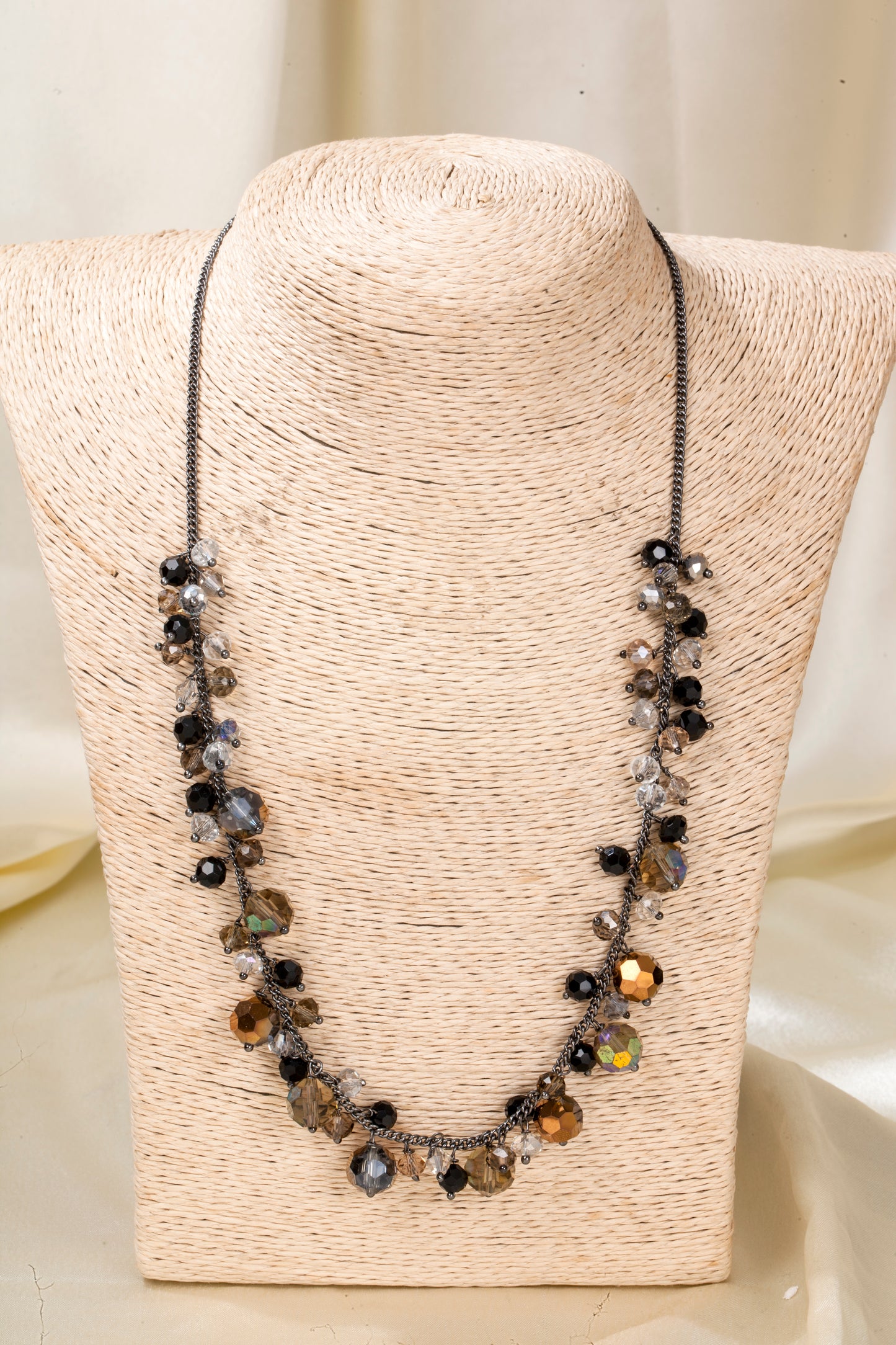 Midnight Flicker - Facetted Bead Necklace