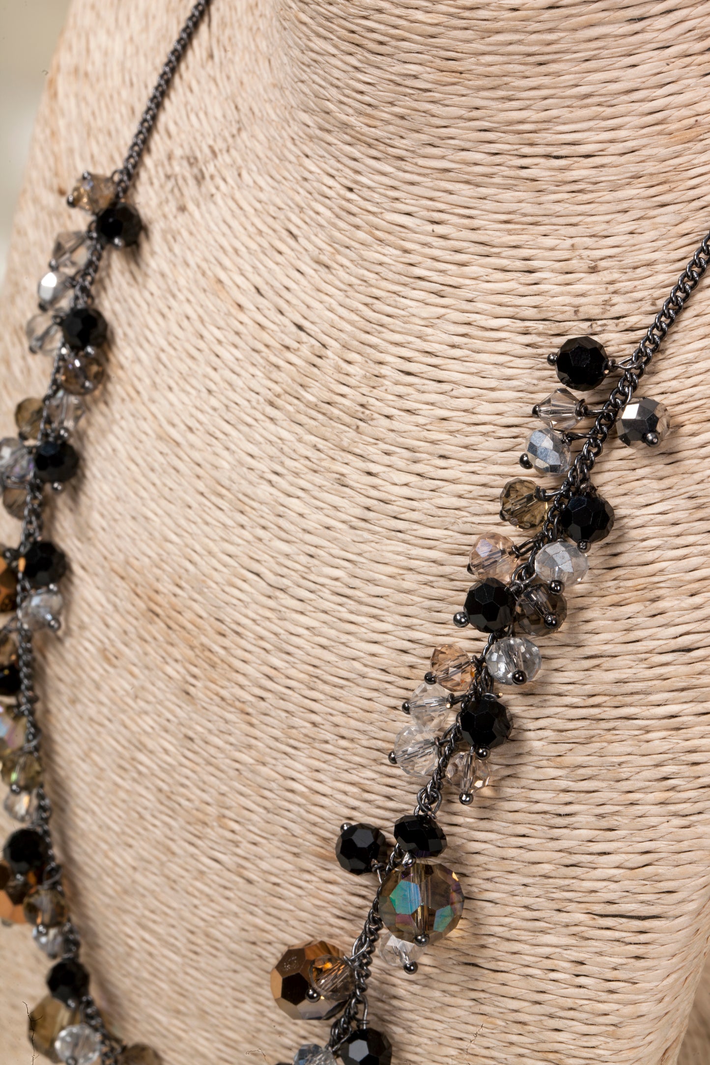 Midnight Flicker - Facetted Bead Necklace