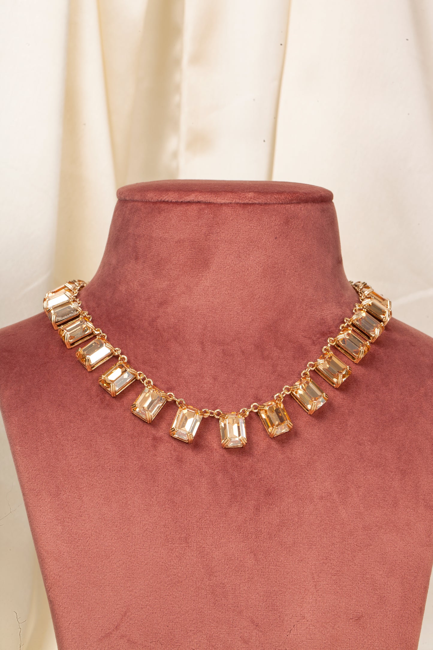 Golden Aura Swarovski Collar Necklace